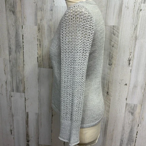 LOFT Crochet Sleeve Sweater - Picture 3 of 7